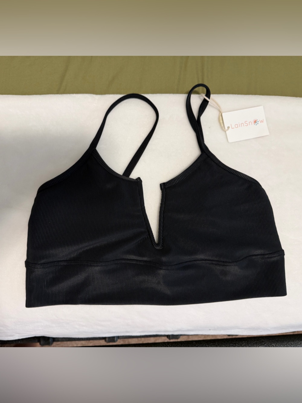 Lain Snow Ribbed Black SwimSuit